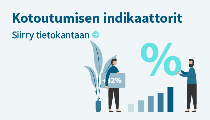 Siirry Kotoutumisen indikaattorit -tietokantaan linkkibanneri