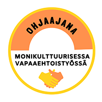 Ohjaajana vapaaehtoistyössä -merkki