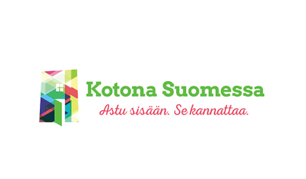  Kotona Suomessa -hankkeen logo. 