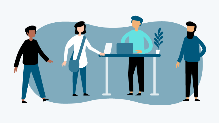  Personer på servicestället. 